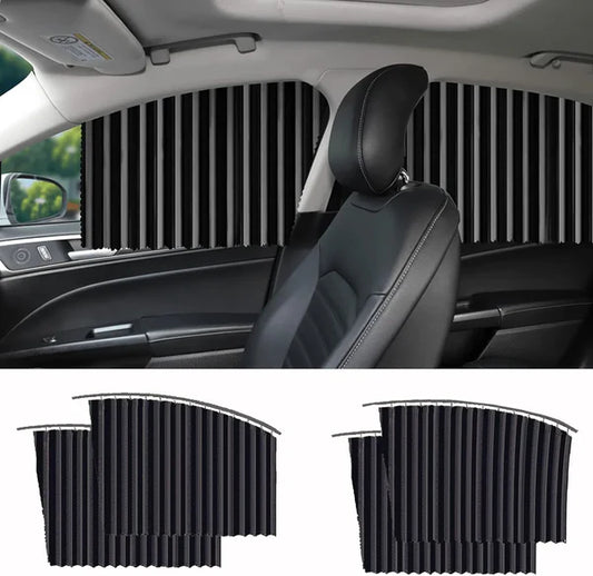 Magnetic Car Window Sunshades (4 Pcs) - Black Color